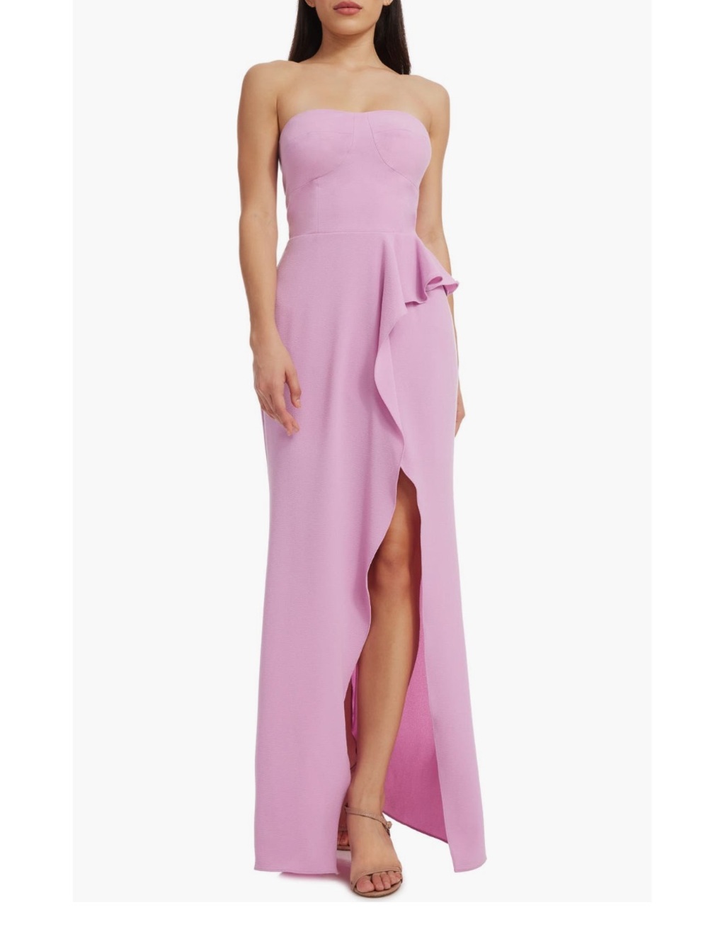 Dress The Population Lavender Kai Strapless Gown Size M NWOT